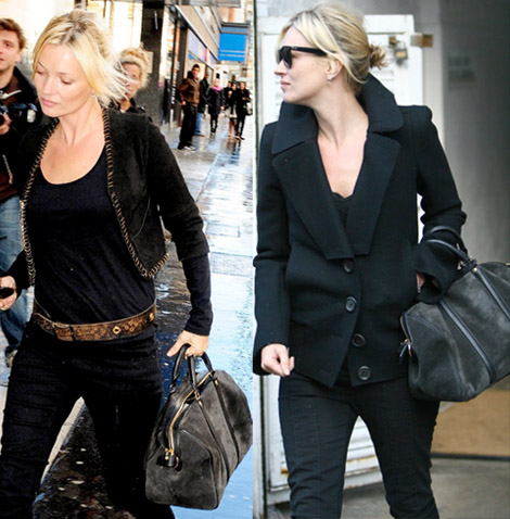 Kate Moss Style: Sofia Coppola for Louis Vuitton Suede Asphalt Handbag
